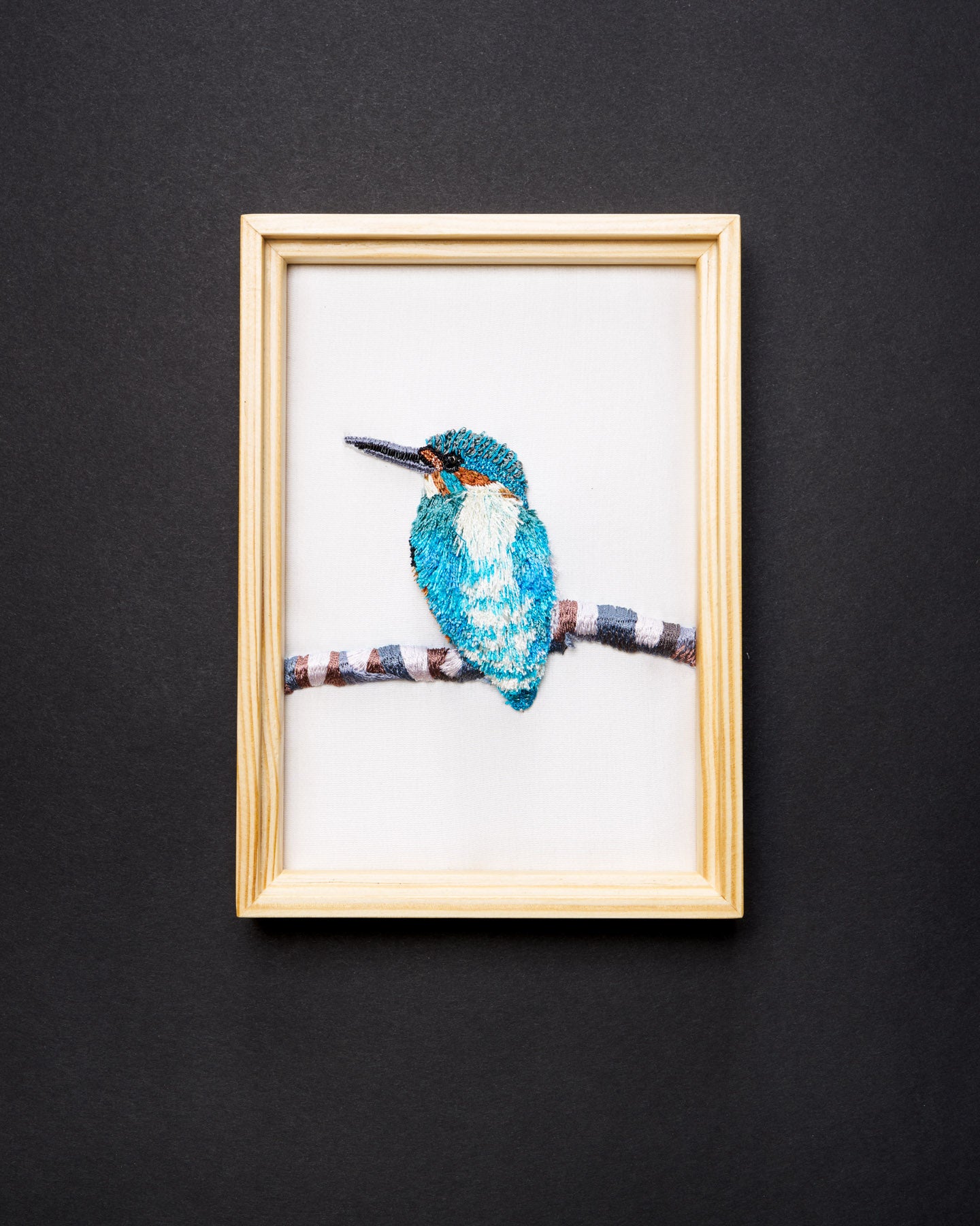 River Kingfisher Beaded Framed Art - Trovelore