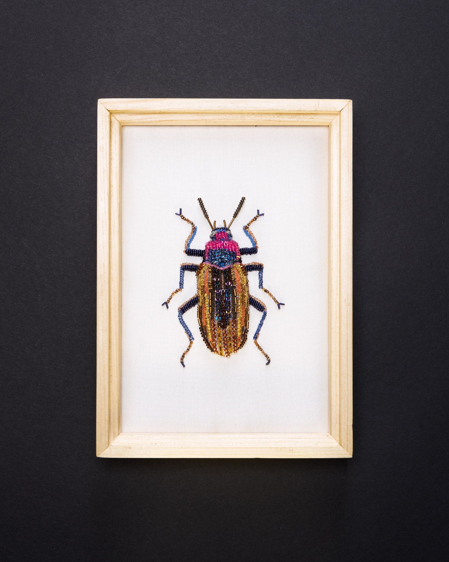 Darkling Beetle Beaded Framed Art - Trovelore