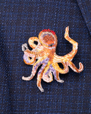 Giant Pacific Octopus Beaded Brooch Pin - Trovelore