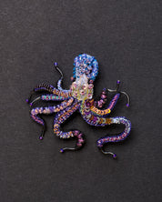 Common Octopus Beaded Brooch Pin - Trovelore