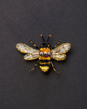 Bumble Bee Beaded Brooch Pin - Trovelore