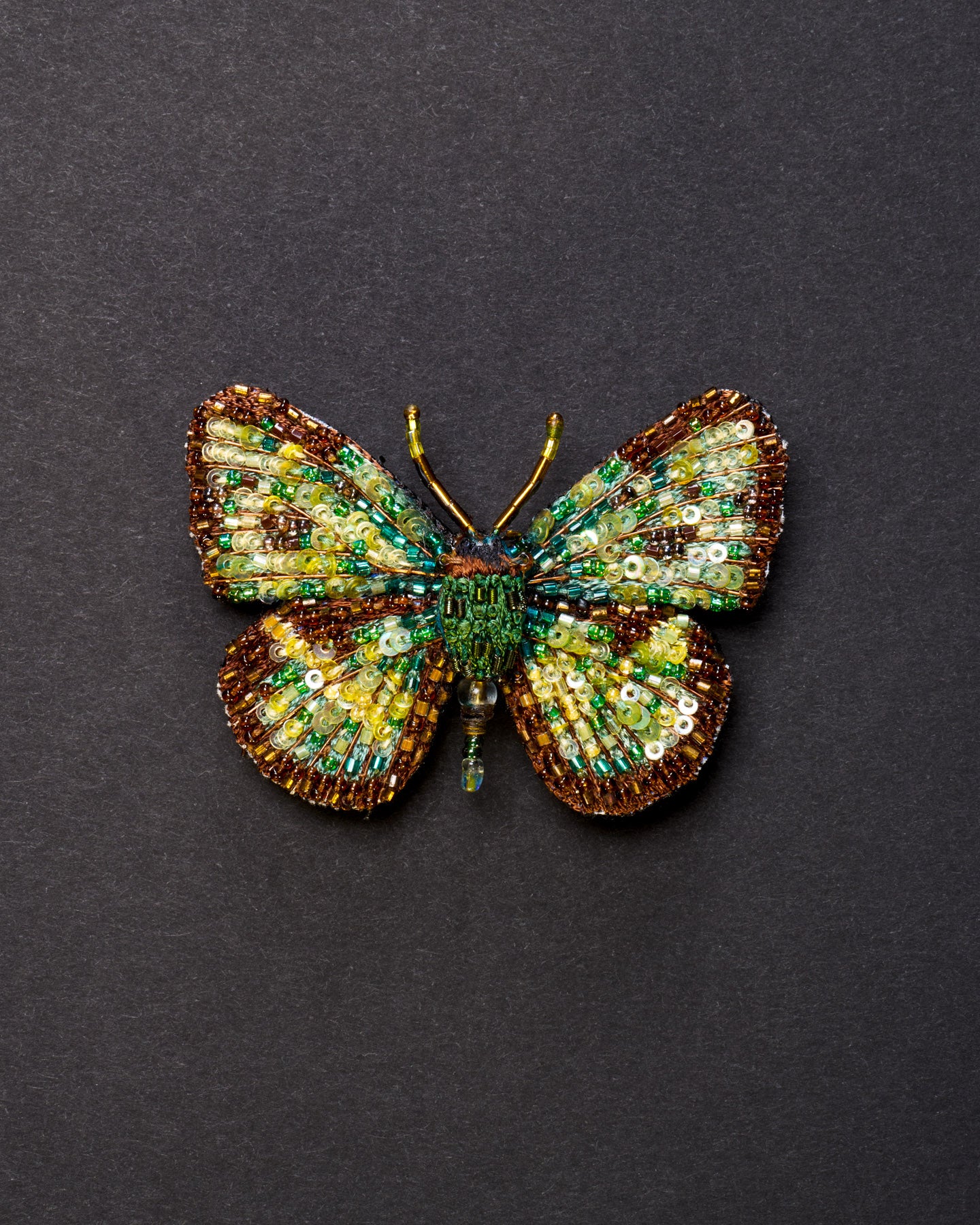 Four Spot Sailor Butterfly Beaded Brooch Pin - Trovelore