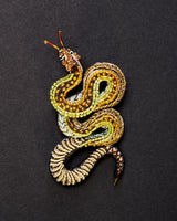 Viper Snake Beaded Brooch Pin - Trovelore