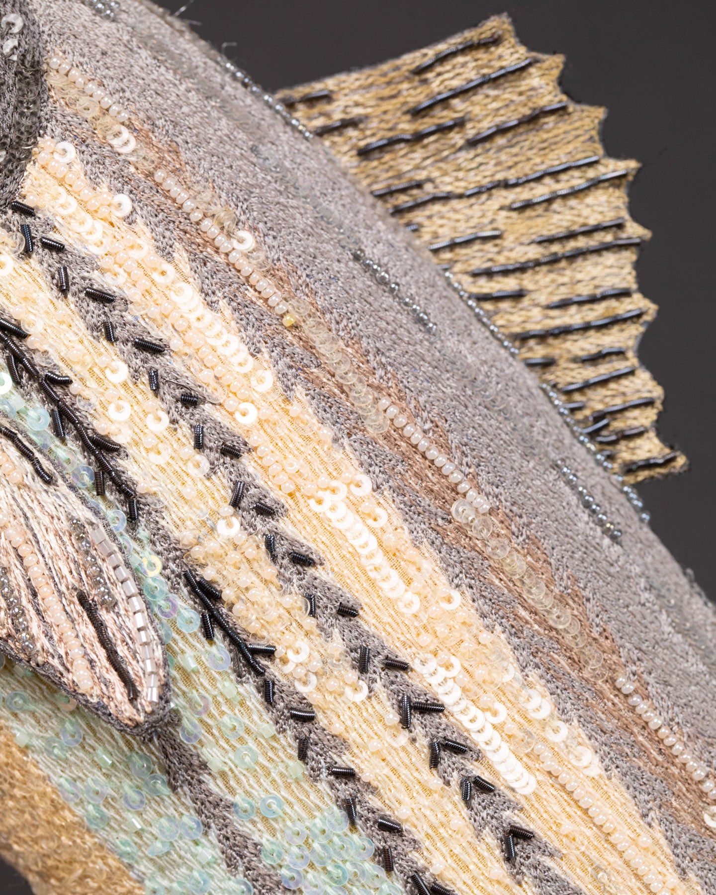 Striped Bass Beaded Sculpture - Trovelore