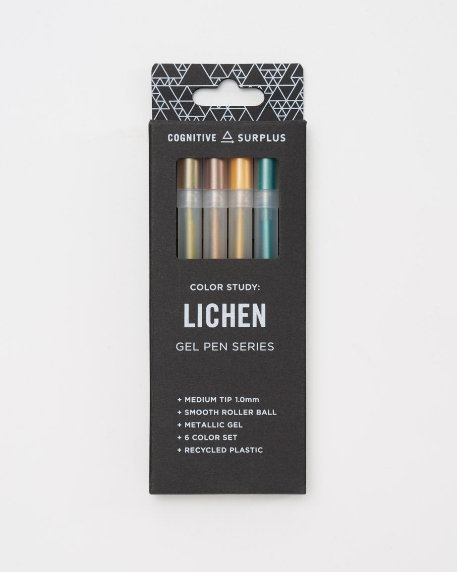 Lichen Metallic Gel Pens (Pack of 6)