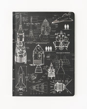 Rocketry Hardcover Notebook - Dot Grid