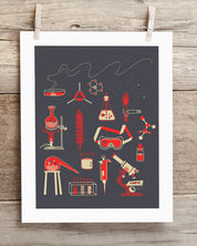 Retro Chemistry Museum Print