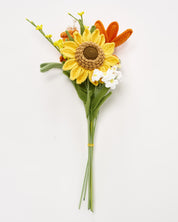 Sunset Citrus Burst Crochet Flower Handmade Bouquet