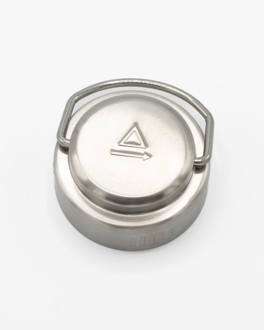 A Gateway to the Stars 18 oz Steel Bottle with a triangle on it.