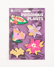 Poisonous Plants Wooden Magnet Set
