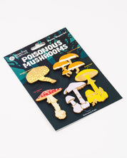 Poisonous Mushrooms Wooden Magnet Set
