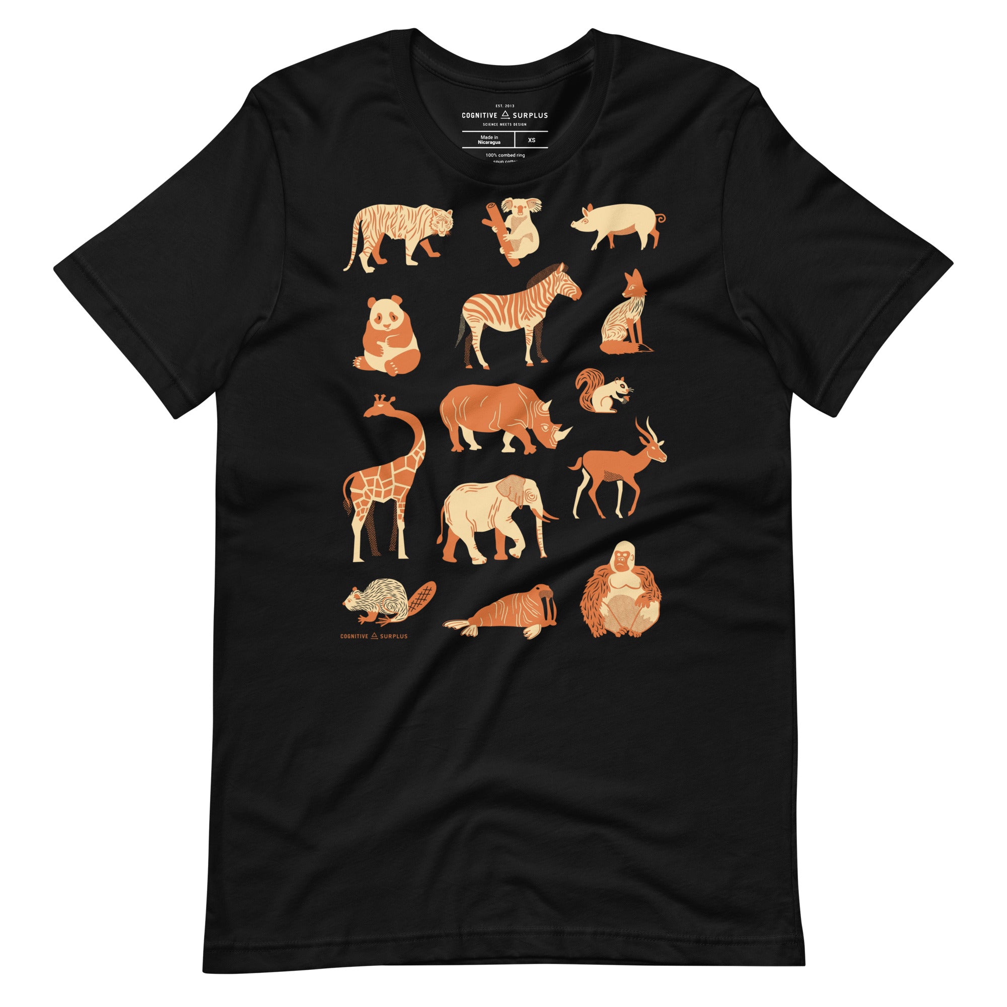 Retro Mammals Graphic Tee Adult Small