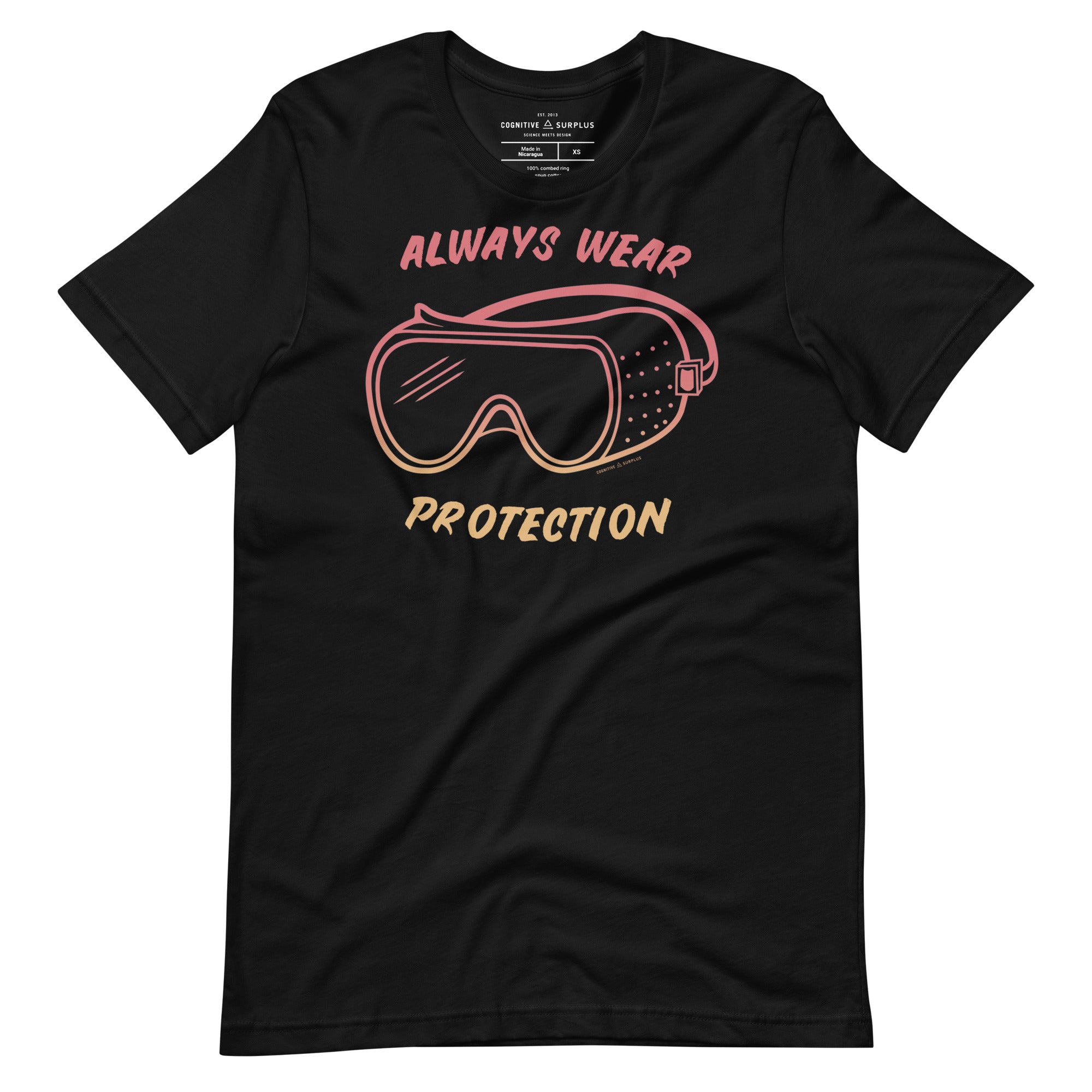 Always Wear Protection - Lab Goggles Graphic Tee Adult Small
