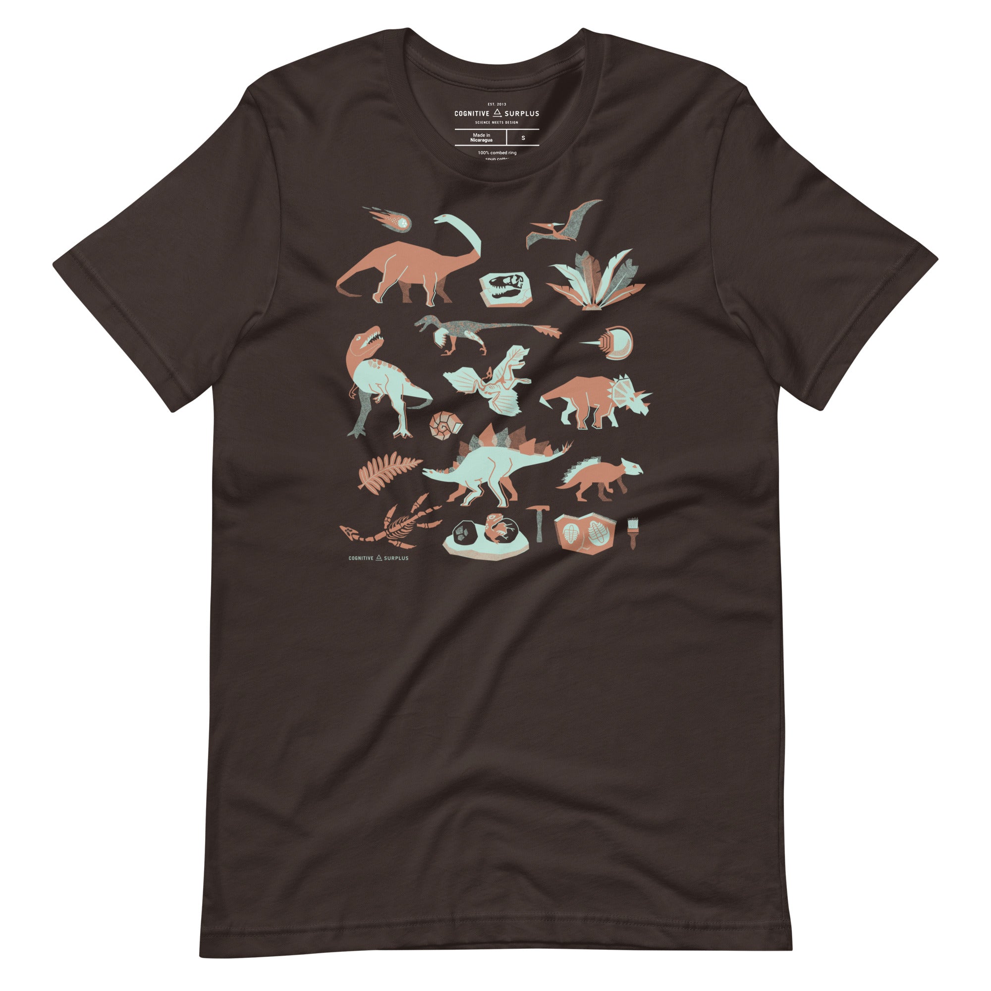 Retro Paleontology Graphic Tee Adult Small