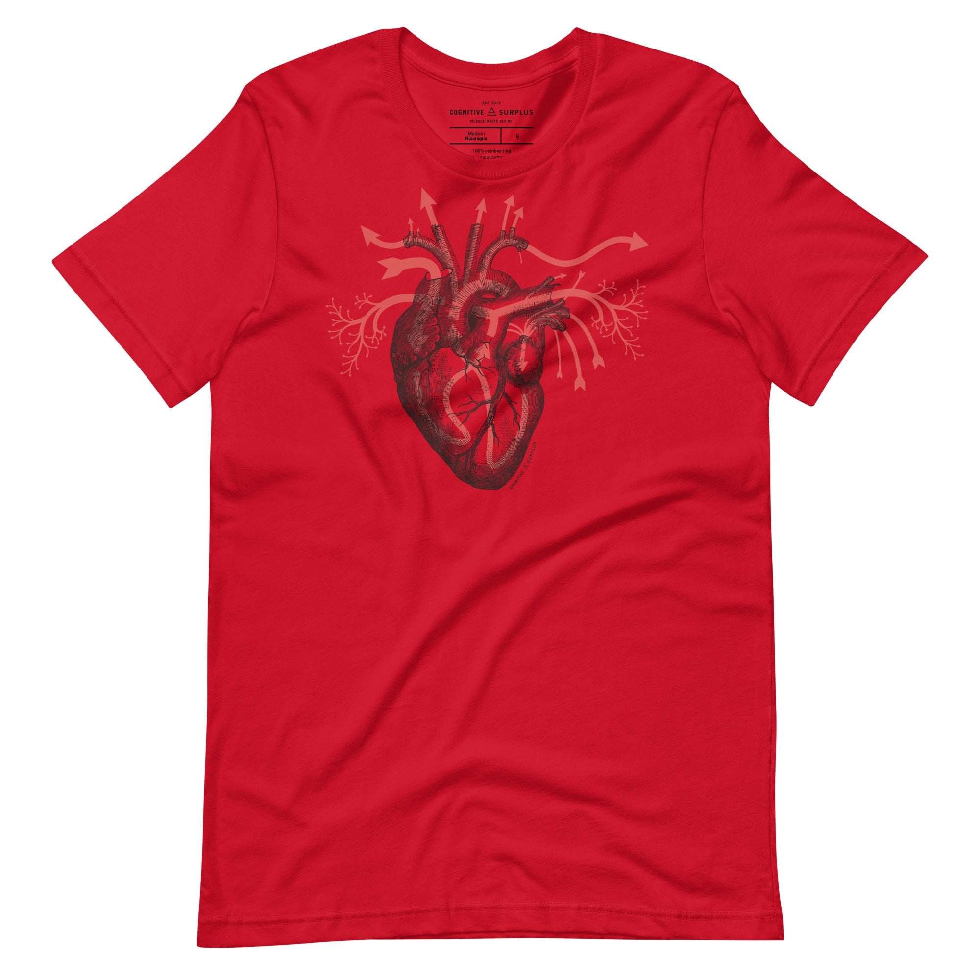 Heart Blood Flow Graphic Tee Women's Medium
