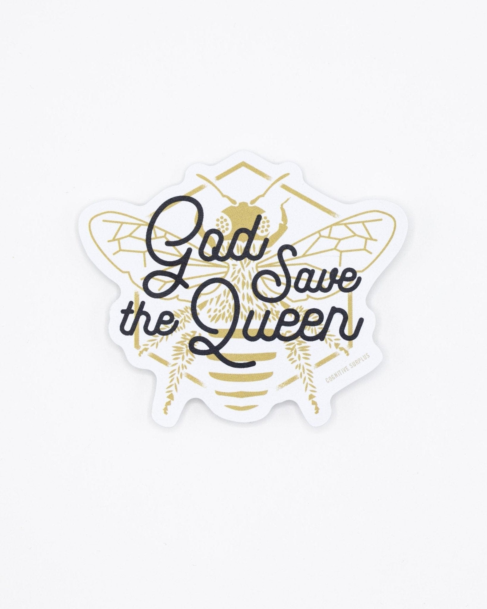 God Save the Queen (Bee) Sticker Cognitive Surplus