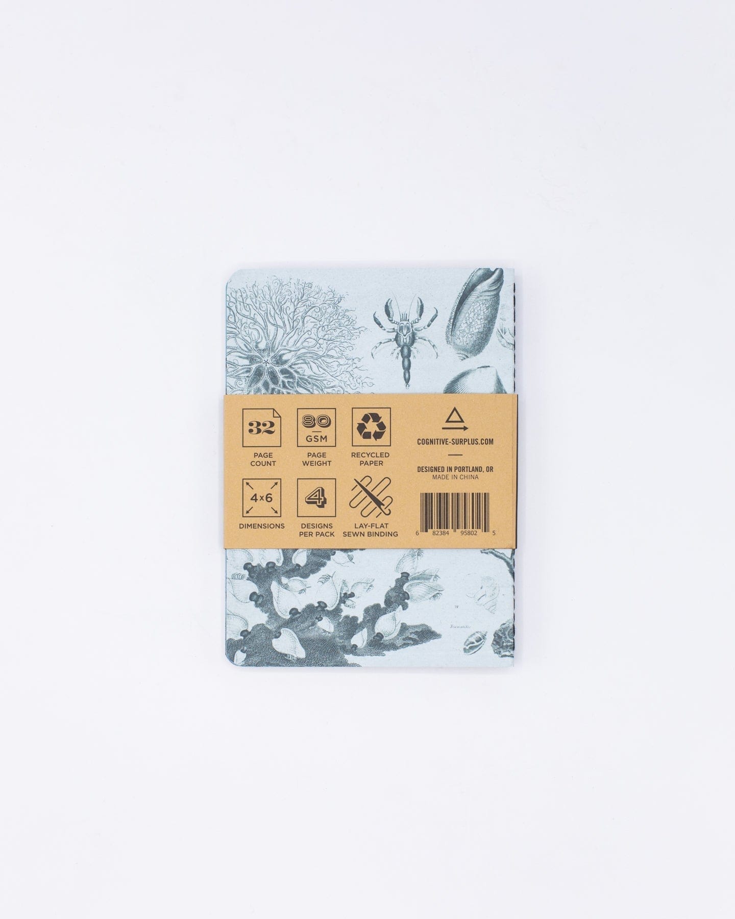 Marine Biology Pocket Notebook 4-pack Cognitive Surplus