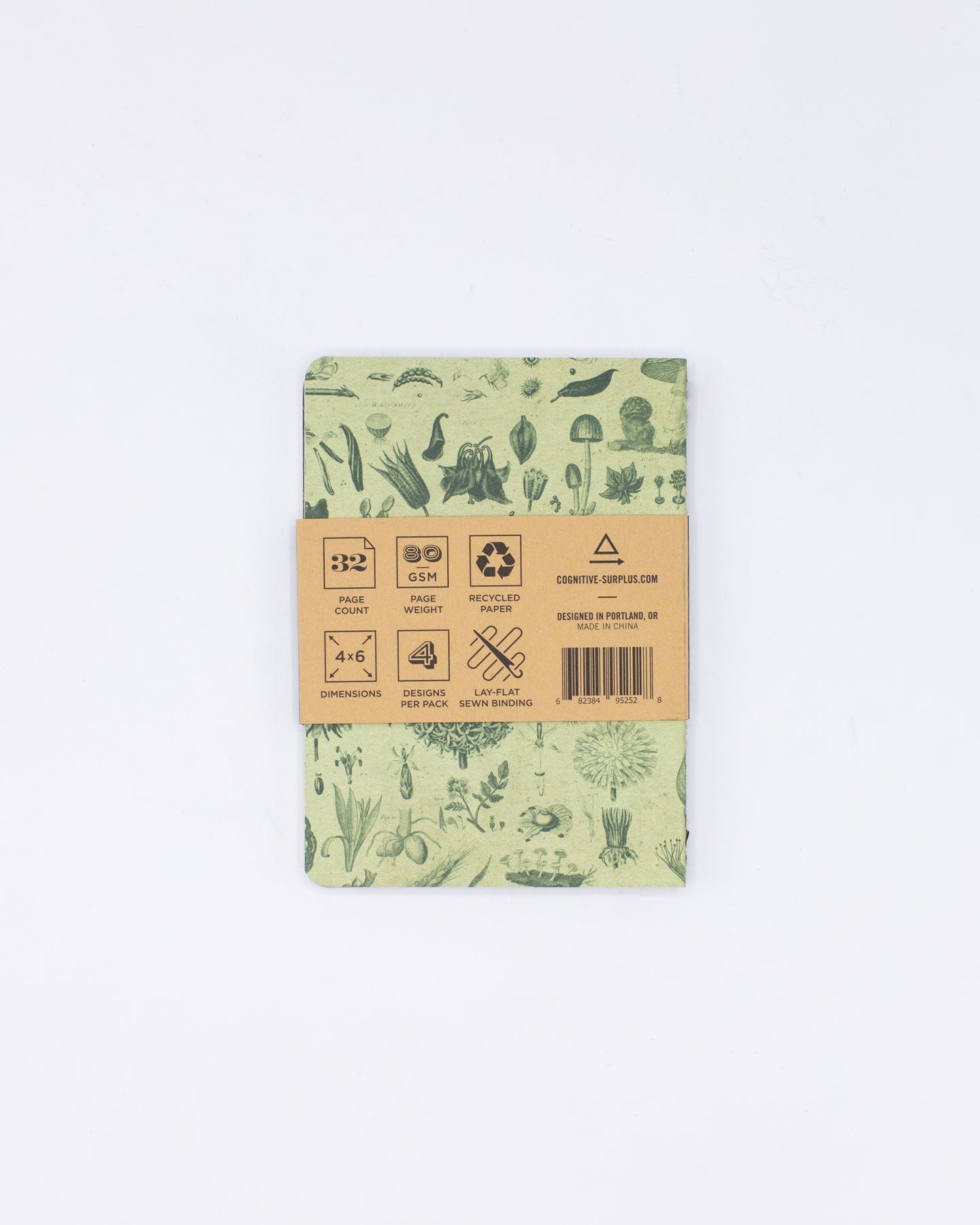 Plants & Fungi Pocket Notebook 4-pack Cognitive Surplus