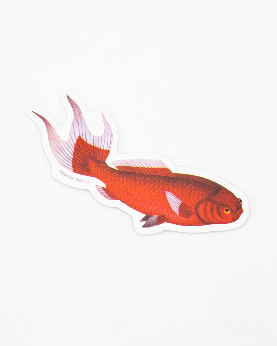 A Cognitive Surplus Red Fish Sticker.