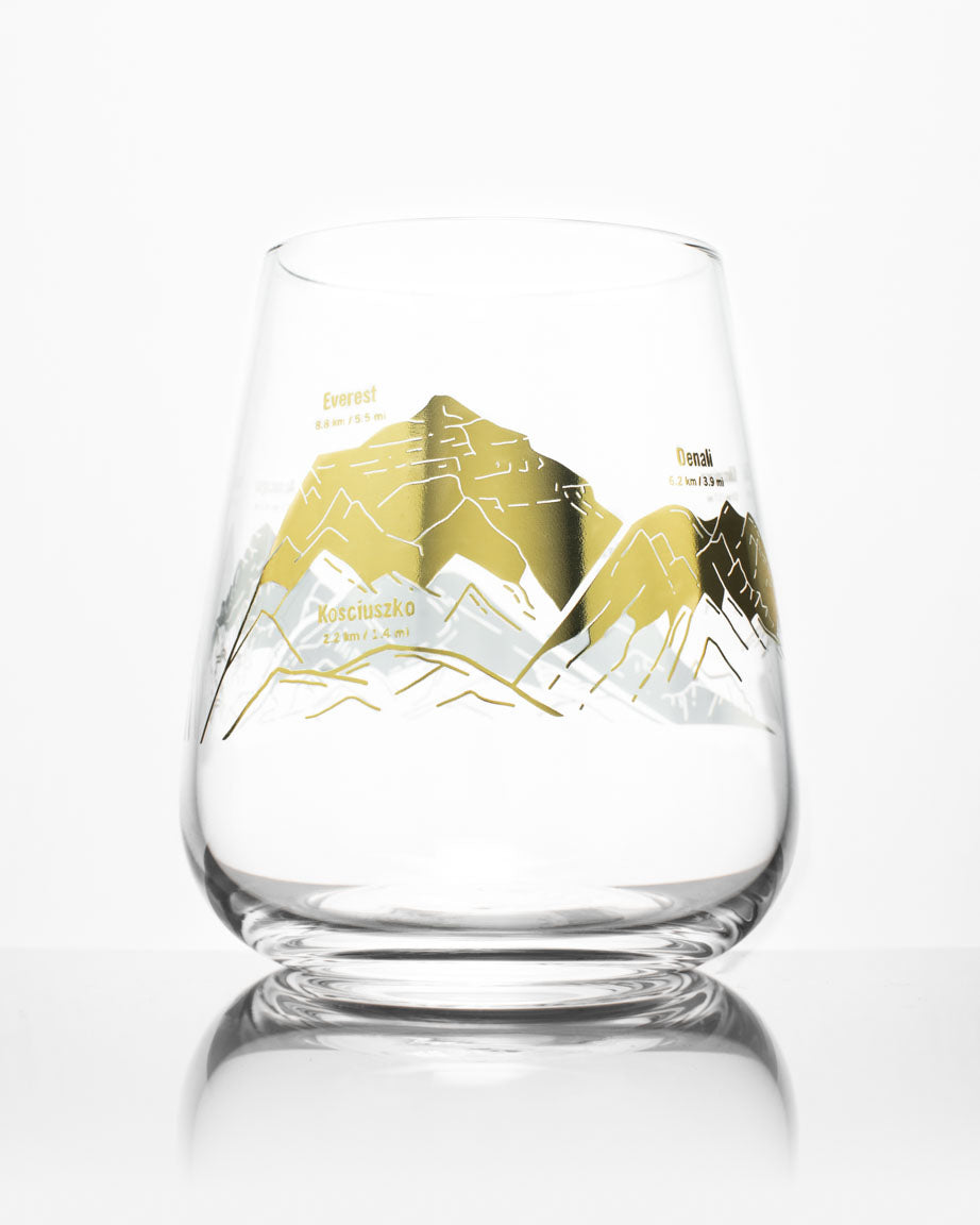 SECONDS: Mountain Peaks of the World Wine Glass
