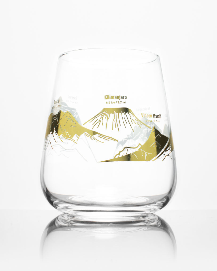 SECONDS: Mountain Peaks of the World Wine Glass